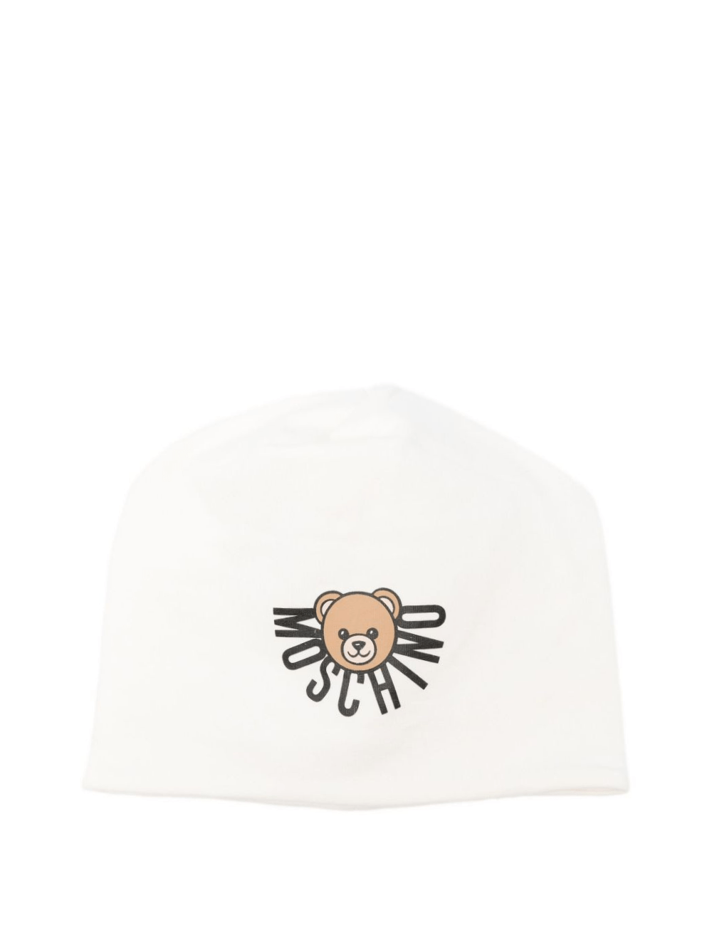 Berretto per bambino Moschino Kids bianco con motivo Teddy Bear - Rubino Kids