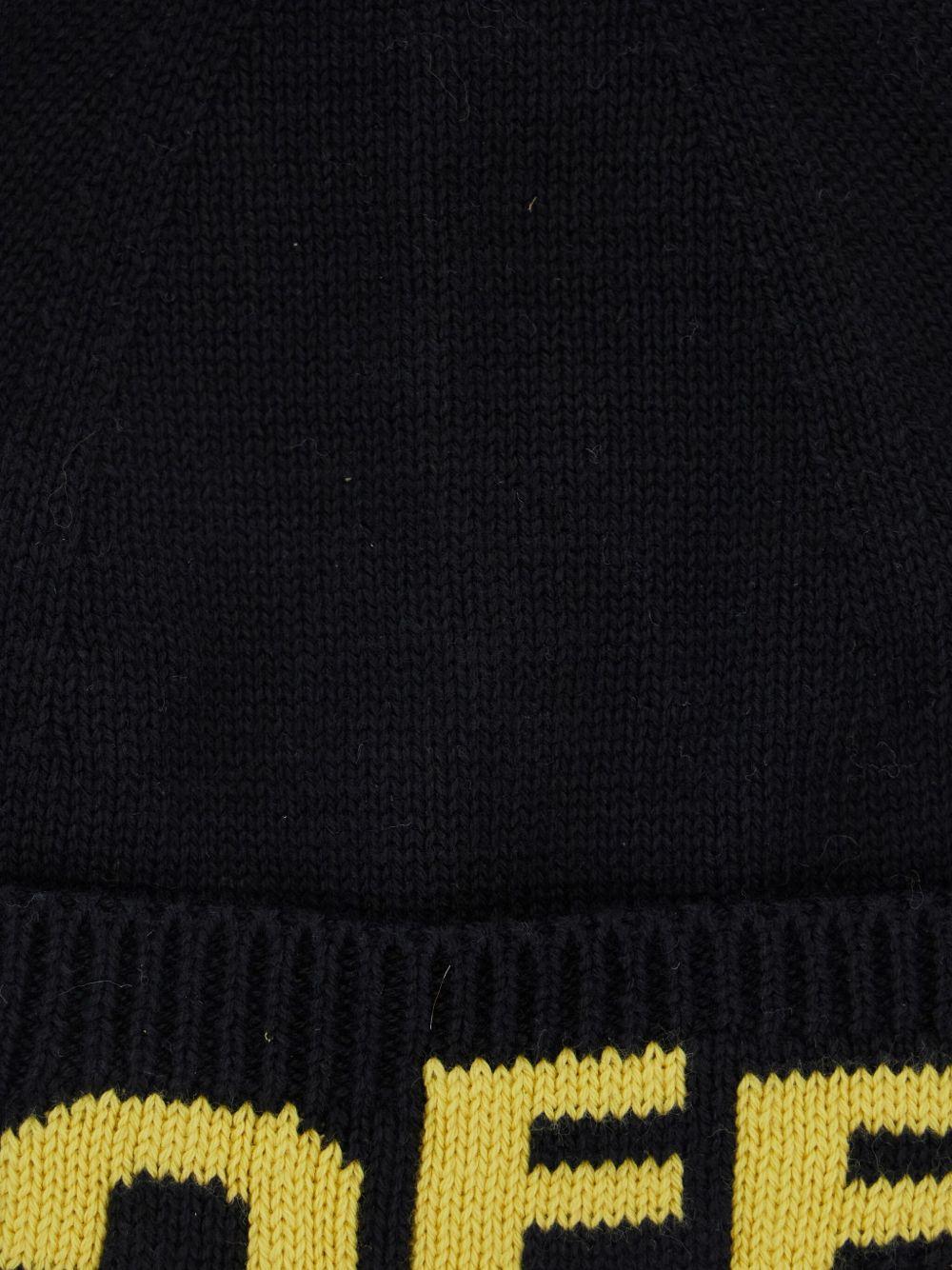 Berretto per bambino Off - White Kids nero con logo sul davanti - Rubino Kids