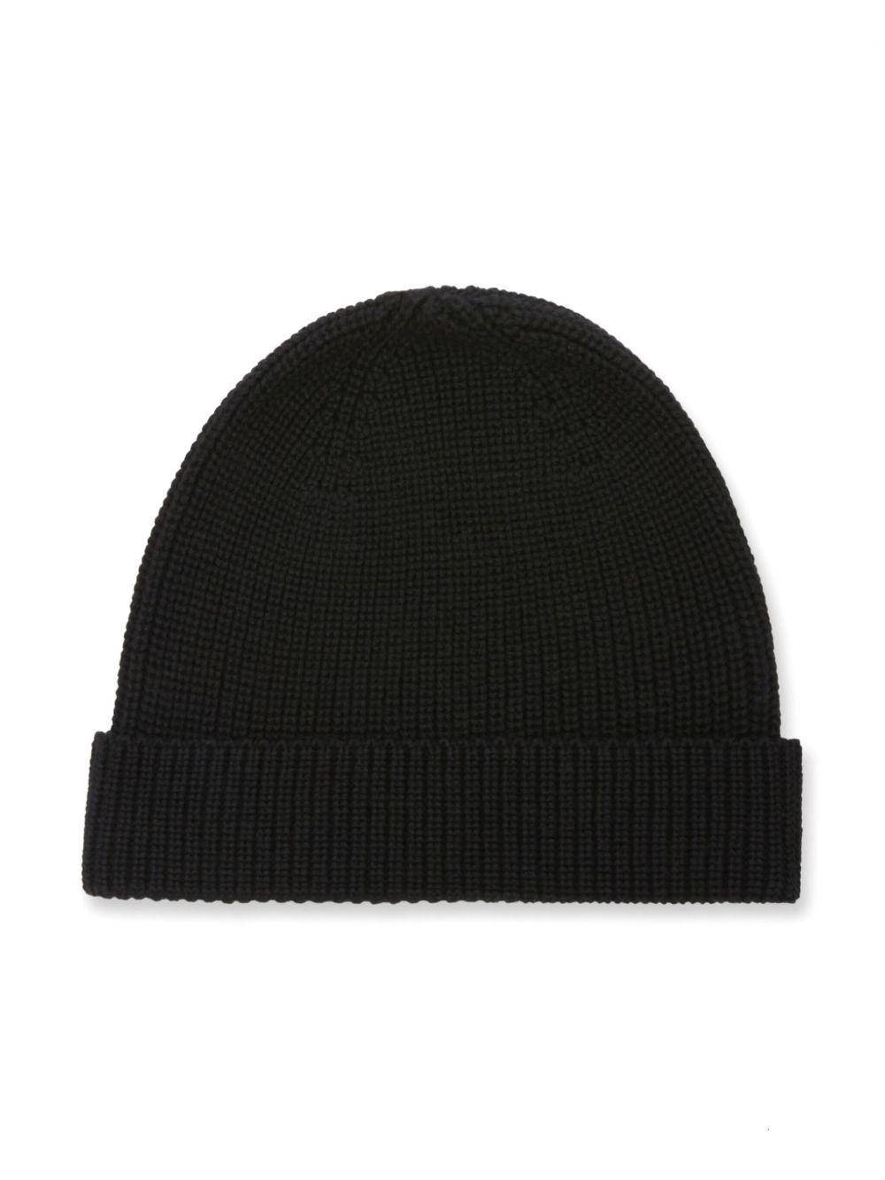 Berretto per bambino Palm Angels Kids nero con ricamo con logo frontale - Rubino Kids