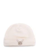 Berretto per neonata Donsje beige con logo ricamato - Rubino Kids