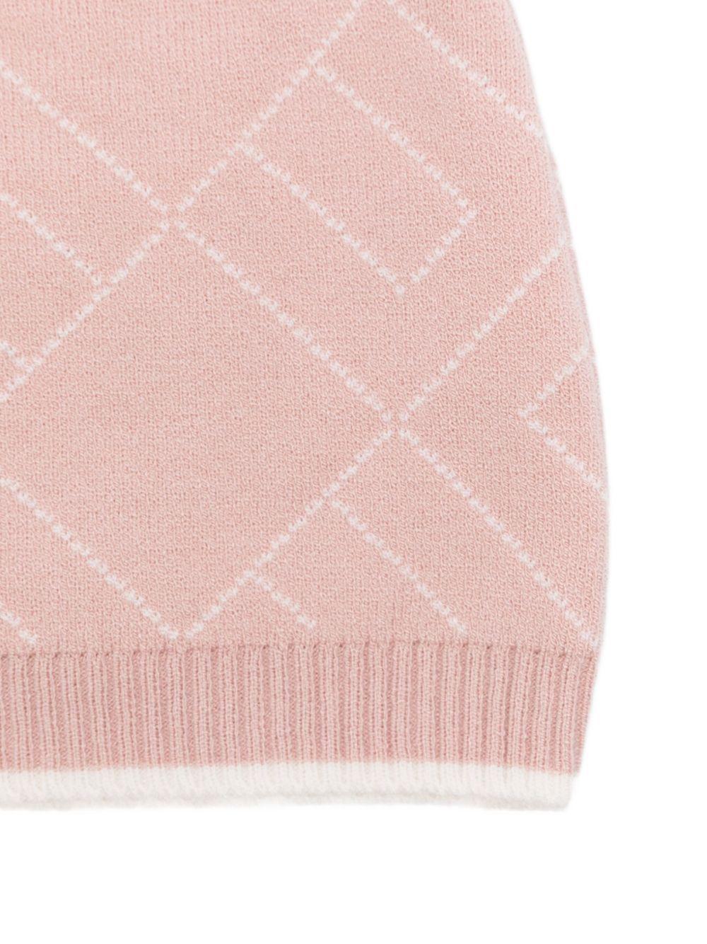 Berretto per neonata Elisabetta Franchi La Mia Bambina rosa con monogramma - Rubino Kids