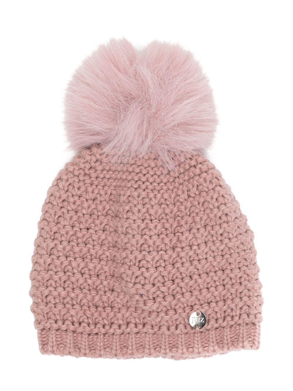 Berretto per neonata PaZ RODRIGUEZ rosa con pompon - Rubino Kids