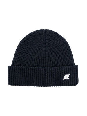 Berretto per neonati K-Way Kids blu con applicazione con logo