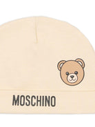 Berretto per neonati Moschino Kids beige con motivo orsetto - Rubino Kids