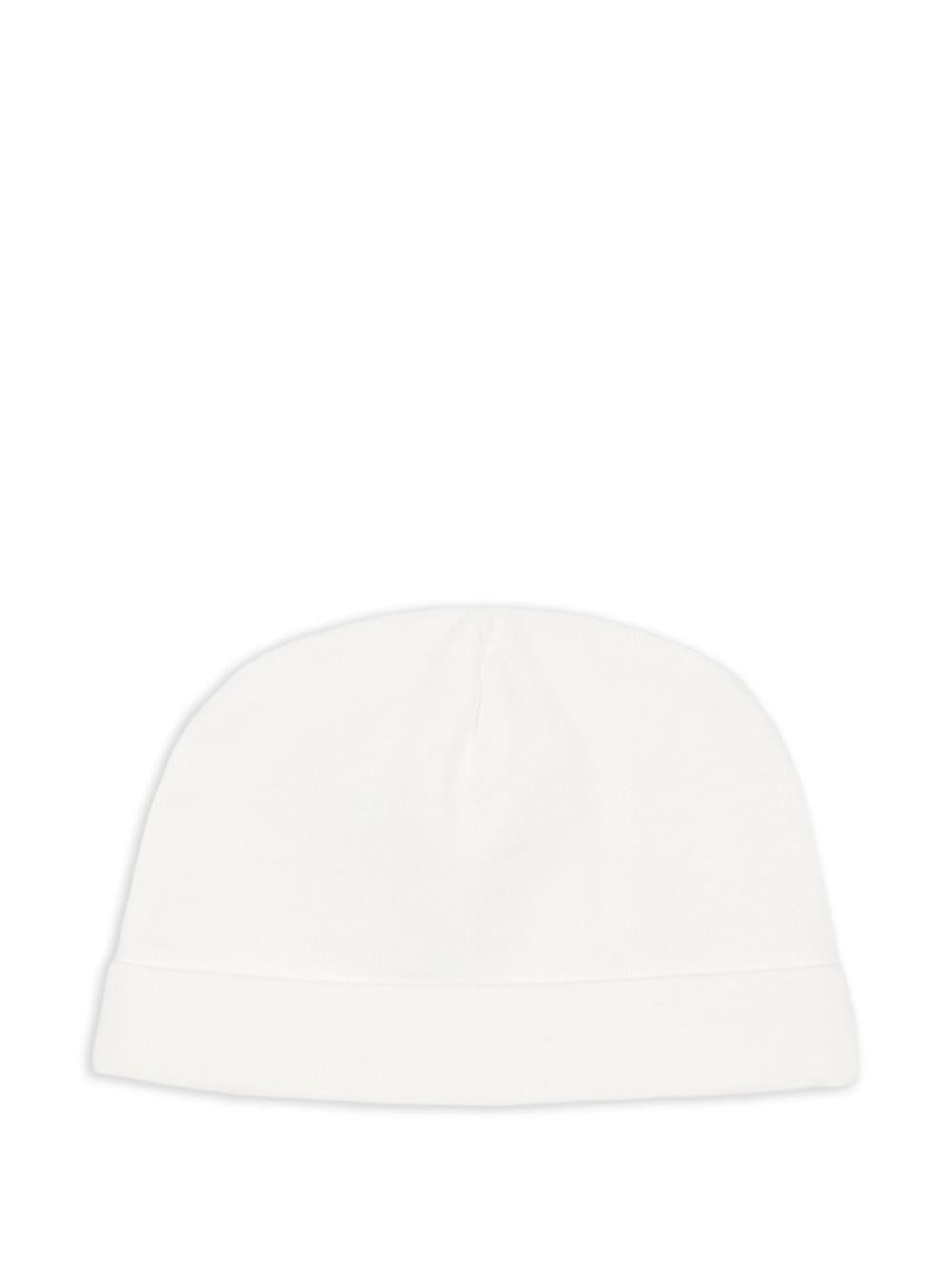 Berretto per neonati Moschino Kids bianco con motivo orsetto - Rubino Kids