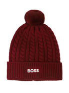 Berretto per neonato Boss Kids rosso con logo - Rubino Kids