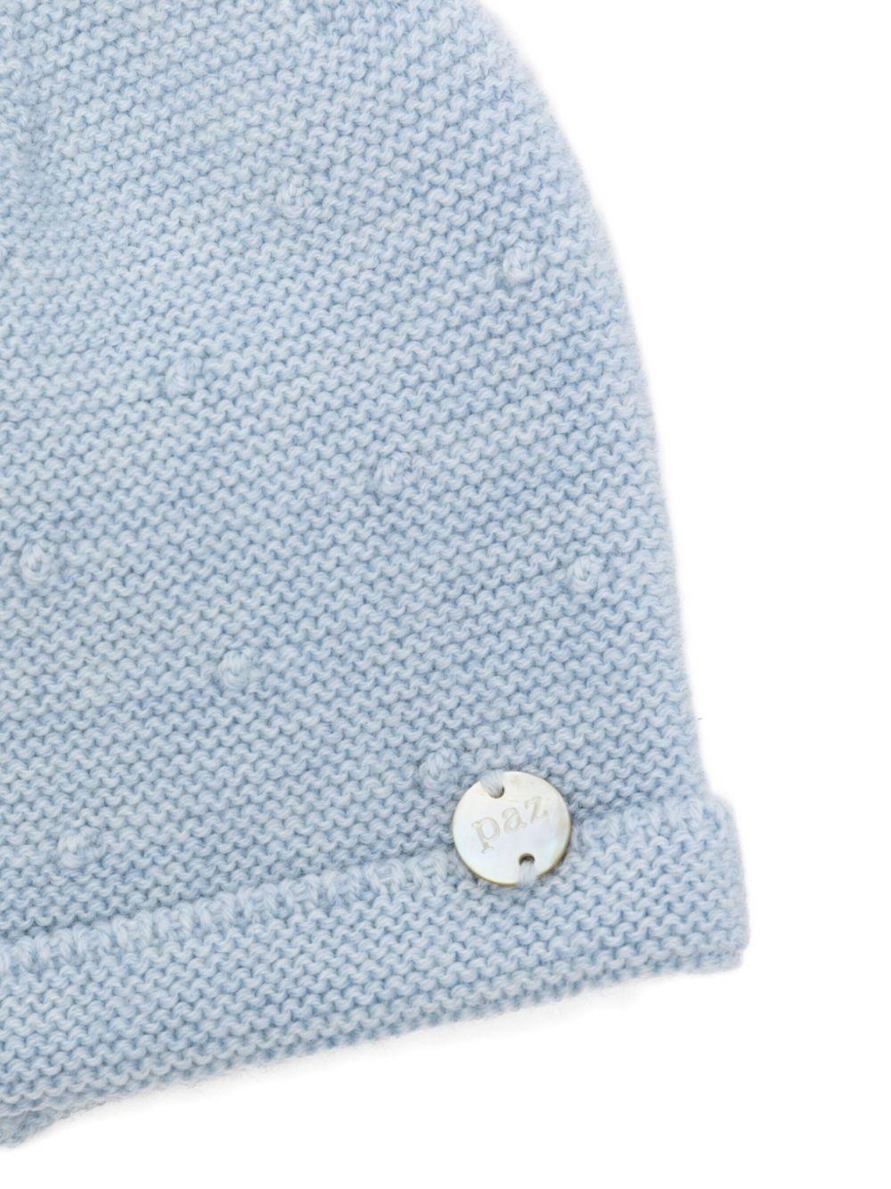 Berretto per neonato Paz Rodrìguez azzurro con pompon - Rubino Kids