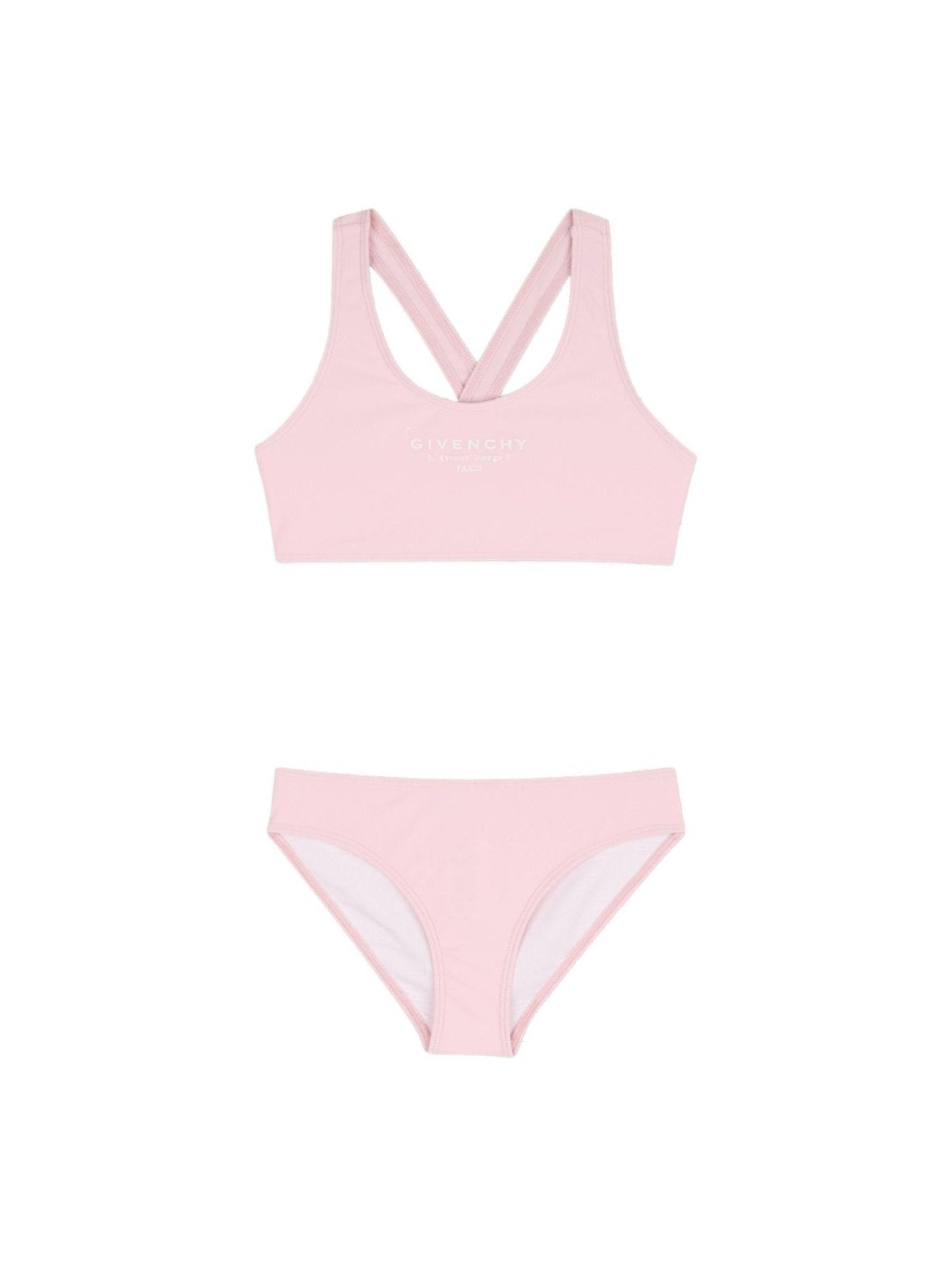 Bikini per bambina Givenchy Kids rosa con stampa logo - Rubino Kids