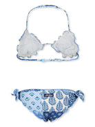 Bikini per bambina MC2 Saint Barth Kids Cris azzurro con design classico - Rubino Kids
