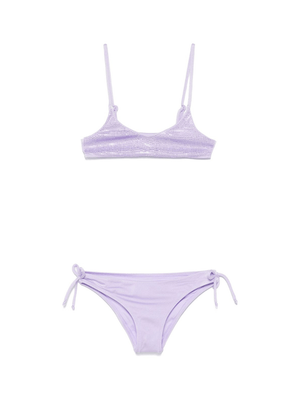 MC2 Saint Barth Kids Paloma lilac bikini for girls with rhinestone decoration