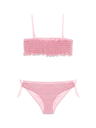 Bikini per bambina MC2 Saint Barth Kids rosa in lamé - Rubino Kids
