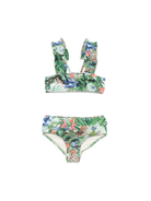 Bikini per bambina Molo verde con stampa grafica - Rubino Kids