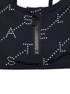Bikini per bambina Stella McCartney Kids nero con stampa logo all - over - Rubino Kids