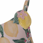 Bikini per neonata Molo Kids bianco crema monospalla a fiori - Rubino Kids