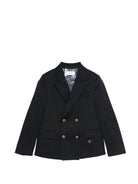 Blazer a doppiopetto per bambino Roberto Cavalli Kids blu con chiusura a bottoni - Rubino Kids