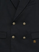 Blazer a doppiopetto per bambino Roberto Cavalli Kids blu con chiusura a bottoni - Rubino Kids