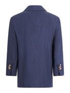 Blazer doppiopetto per bambino Balmain Kids blu con revers classici - Rubino Kids