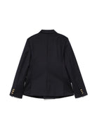 Blazer doppiopetto per bambino Golden Goose Kids blu con polsini con bottini - Rubino Kids