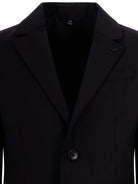 Blazer monopetto Emporio Armani Kids nero con revers classici - Rubino Kids