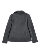 Blazer monopetto per bambina Monnalisa grigio con due tasche a filetto laterali - Rubino Kids