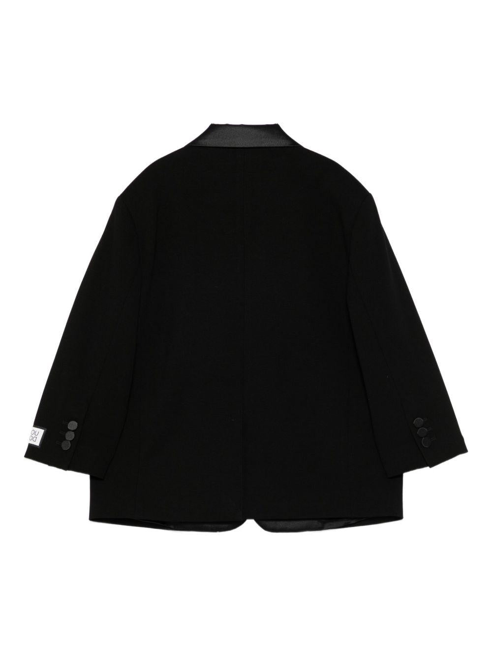 Blazer per bambina Douuod Kids nero a tre bottoni con revers classici - Rubino Kids