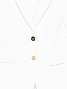 Blazer per bambina Elisabetta Franchi La Mia Bambina bianco con dettaglio logo - Rubino Kids