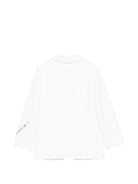 Blazer per bambina Elisabetta Franchi La Mia Bambina bianco con dettaglio logo - Rubino Kids