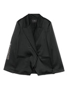 Blazer per bambina John Richmond Junior nero con logo di strass - Rubino Kids