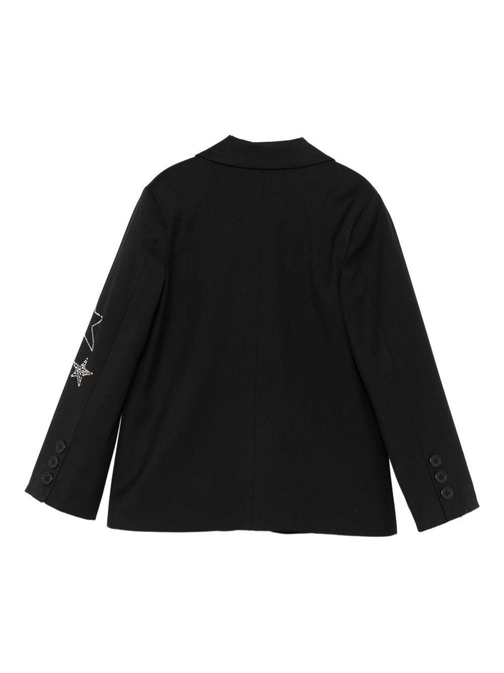 Blazer per bambina John Richmond Junior nero con strass - Rubino Kids