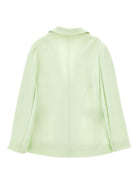 Blazer per bambina Monnalisa verde con applicazione fiore - Rubino Kids