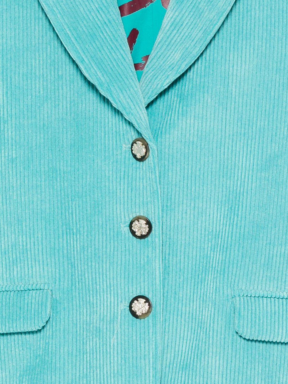 Blazer per bambina MSGM Kids azzurro con trama a coste - Rubino Kids