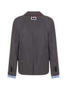 Blazer per bambina MSGM Kids grigio monopetto - Rubino Kids