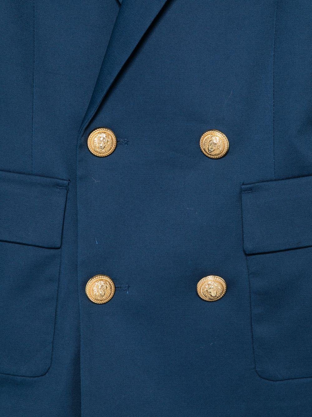 Blazer per bambino Balmain Kids blu con bottoni color oro - Rubino Kids