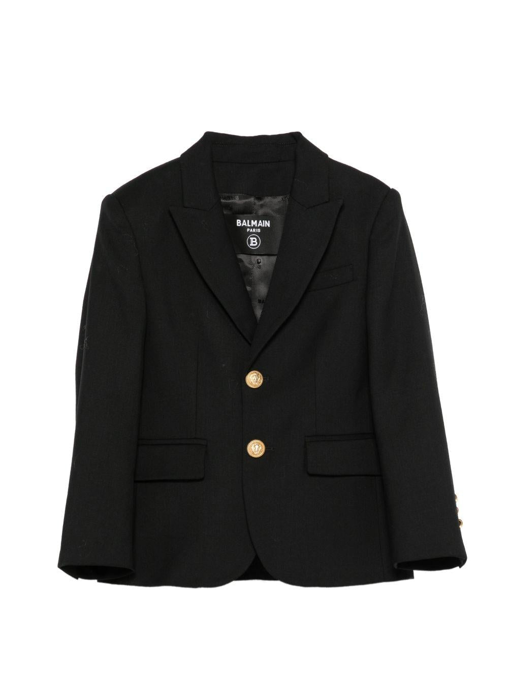 Blazer per bambino Balmain Kids nero con bottoni - Rubino Kids