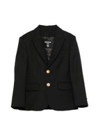 Blazer per bambino Balmain Kids nero con bottoni - Rubino Kids