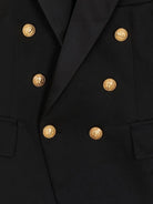 Blazer per bambino Balmain Kids nero con chiusura a bottoni dorati - Rubino Kids