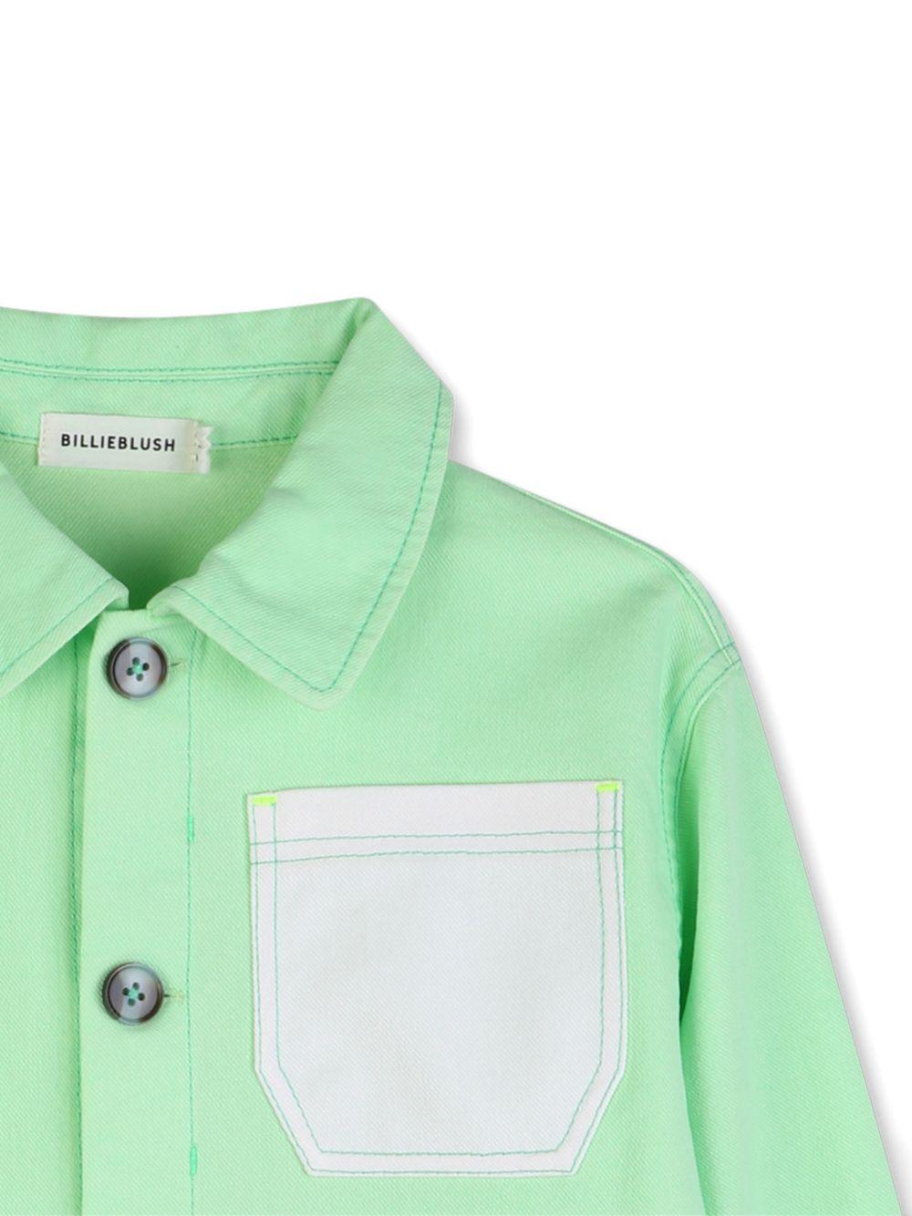 Blazer per bambino Billieblush verde con tasche sul davanti - Rubino Kids