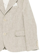 Blazer per bambino Eleventy Kids beige con revers classici - Rubino Kids