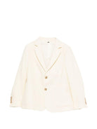 Blazer per bambino Emporio Armani Kids bianco con revers classici - Rubino Kids