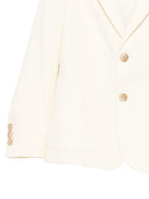 Blazer per bambino Emporio Armani Kids bianco con revers classici - Rubino Kids