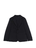Blazer per bambino Emporio Armani Kids blu con revers classici - Rubino Kids