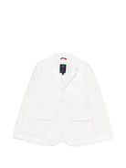 Blazer per bambino Fay Kids bianco con tasche anteriori con patta - Rubino Kids