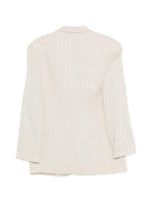 Blazer per donna Alyisi beige con design a righe - Rubino Kids