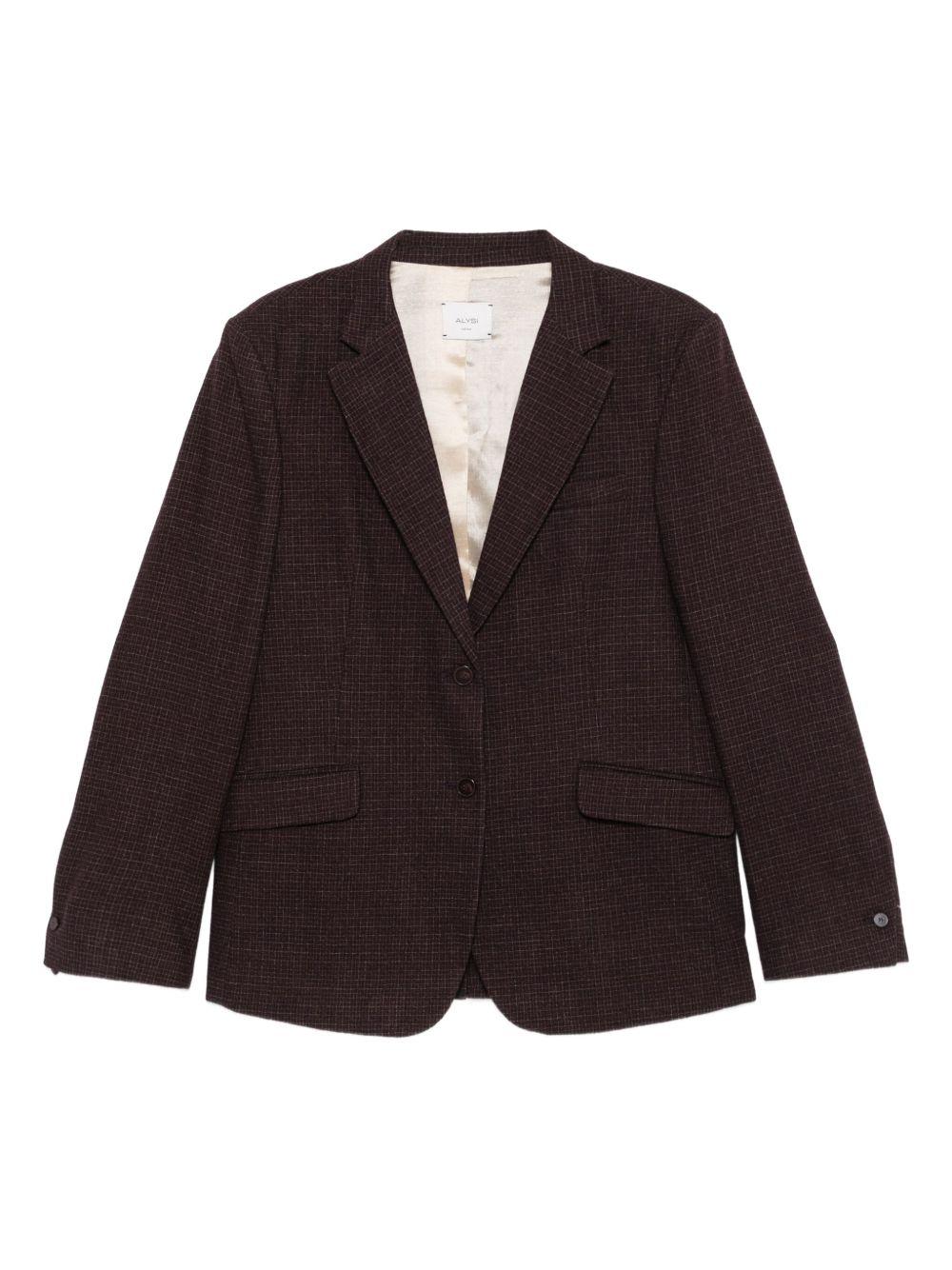 Blazer per donna ALYSI viola con motivo a quadri - Rubino Kids