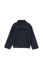 Blouson per bambino Emporio Armani Kids blu con motivo a righe - Rubino Kids