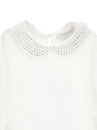 Blusa per bambina Monnalisa bianca con decorazione con strass - Rubino Kids