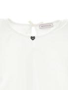 Blusa per bambina Monnalisa bianca con dettaglio fiocco posteriore - Rubino Kids