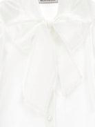 Blusa per bambina Monnalisa bianca con maniche a palloncino - Rubino Kids