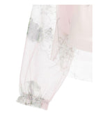 Blusa per bambina Monnalisa rosa chiaro con stampa a fiori - Rubino Kids