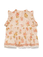 Blusa per bambina Zimmermann Kids beige con stampa floreale - Rubino Kids